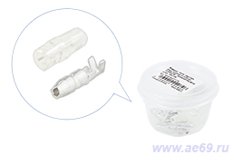  Клемма "папа" круглая (под провод от 0,50 до 1,00 мм кв., лужен.+муфта) уп.10к-тов. НКМ.DJ211-10