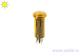 Лампа индикаторная WL-01(yel) 12В жёлтая