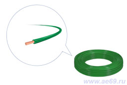 Провод автомобильный ПГВА кабель автопровод шнур автотракторный 1,00 100 м зелёный