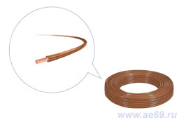 Провод автомобильный ПГВА провод кабель автопровод шнур автотракторный 0,50 50 м коричневый