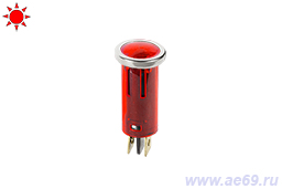 Лампа индикаторная WL-02(red) 12В красная