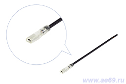  Клемма "мама" серия 2,8мм (лужен., изолиров. муфтой ПВХ, в сборе с проводом 1,00мм кв.). 390СБИМ-1,00