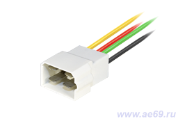 Колодка соединит. 4 конт. 6,3мм штырь (в сборе с проводом 0,75мм кв.)