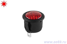 Лампа индикаторная WL-06(red) 12В красная, светодиодная