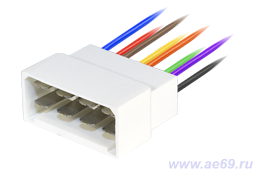 Колодка соединит. 8 конт. 6,3мм штырь (в сборе с проводом 0,75мм кв.)