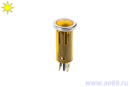 Лампа индикаторная WL-02(yel) 12В жёлтая