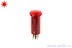 Лампа индикаторная WL-01(red) 12В красная
