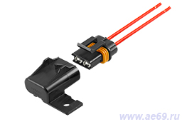  Держатель флажкового предохранителя тип "норма" (в сб. с пров. до 30А, герм.IP66/67, наборный). ДП30КГН(сб)-2,50