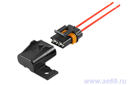  Держатель флажкового предохранителя тип "норма" (в сб. с пров. до 15А, герм.IP66/67, наборный). ДП30КГН(сб)-0,75