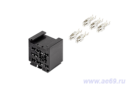 Колодка соединит. реле ВАЗ 2180 Веста (наборн., с 5-ю кл., 2х(0,50-1,00мм кв.)+2х(1,50-2,50мм кв.))